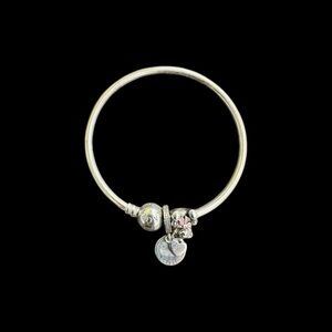 Authentic Pandora withe 2 charme bracelet
